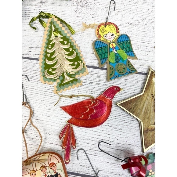 VNT 1950 60’s 70’s Christmas Holiday Ornament Set - Picture 2 of 9